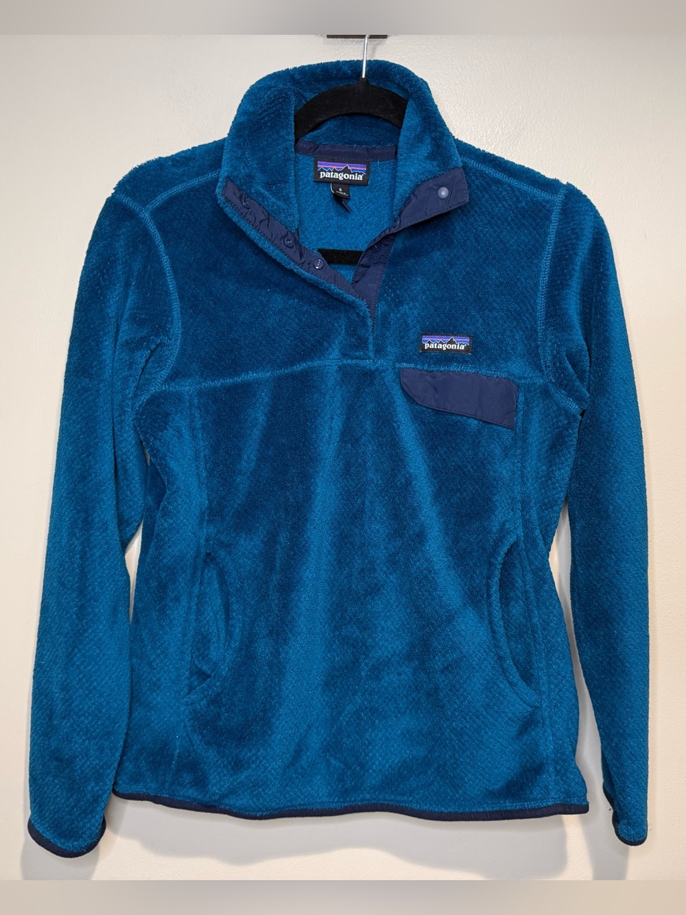 Patagonia Re-Tool Snap-T Fleece Pullover Womens Size Small Teal Blue Jacket